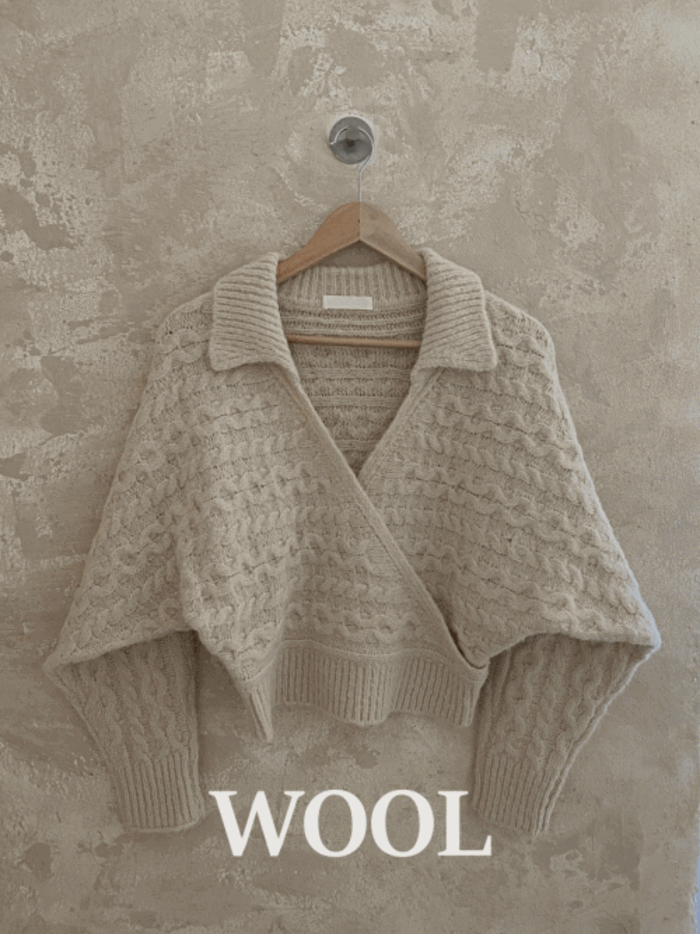 (3color) 울 랩 니트 (wool30%,nt)