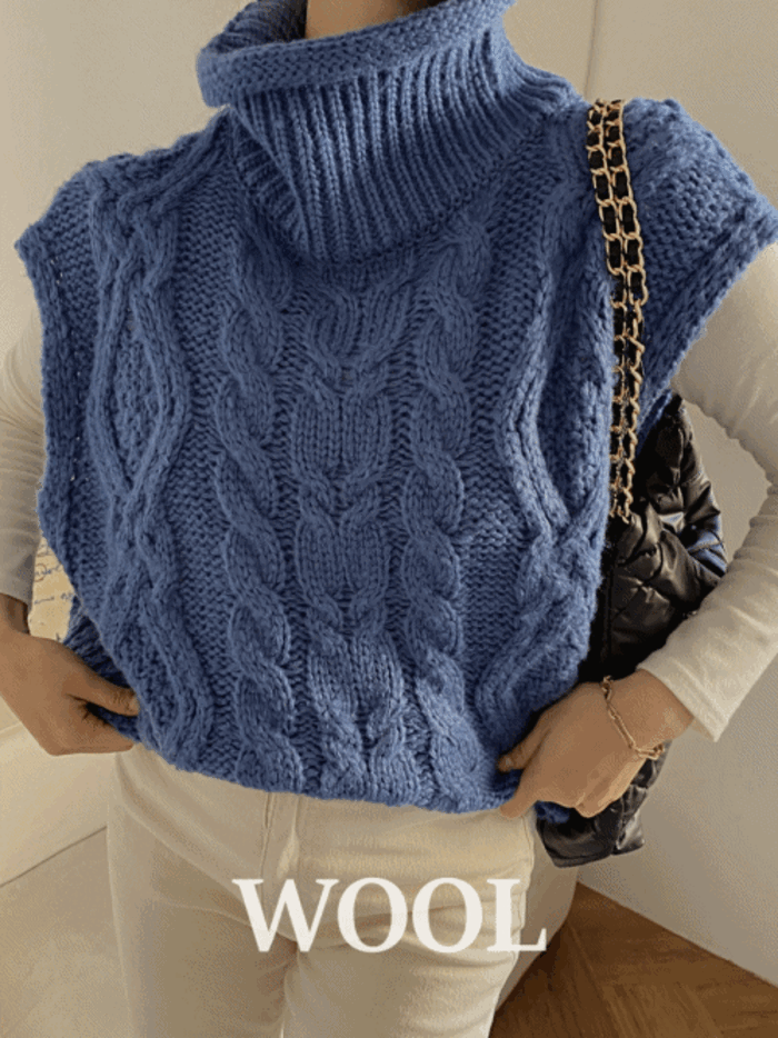 (4color) 울 트위스트 베스트 (wool30%,nt)